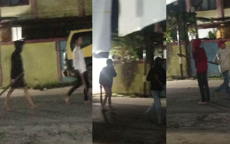 Sejumlah Pemuda Diduga Tawuran di Ir H Juanda Sampit