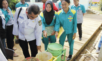 Tim Penilai Adiwiya tingkat Kabupaten Kotim Laksanakan Verifikasi di SMKN 1 Cempaga Hulu, Rabu, 26 Juli 2023.