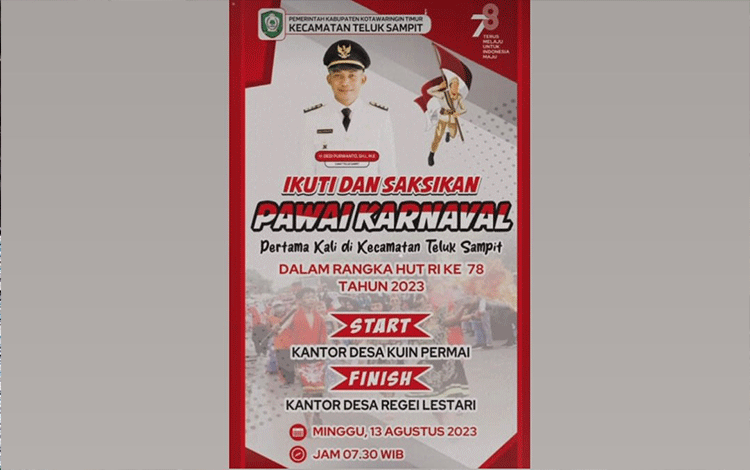 Kecamatan Teluk Sampit Gelar Karnaval Peringati HUT RI
