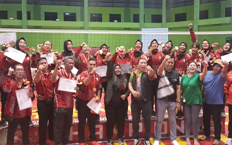 Tim Voli Puteri Kotim Persembahkan Medali Emas Porprov Kalteng 2023