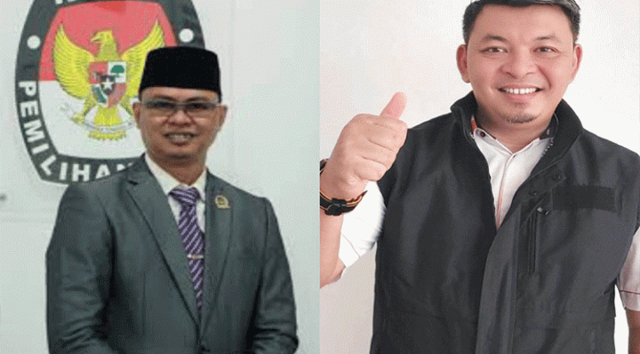 Ketua KPU Kalteng Sastriadi dan Heru Hidayat