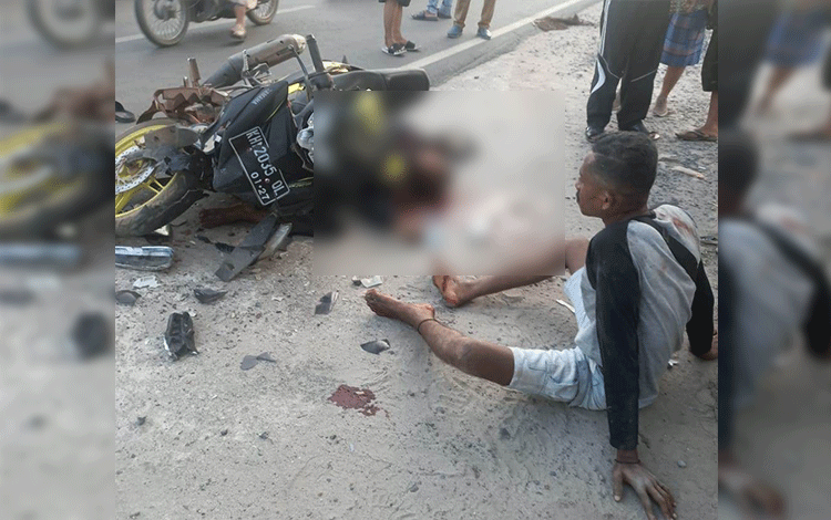 Dua Pengendara Motor Jadi Korban Kecelakaan di Jalan Sudirman Km 3 Sampit