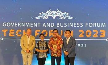 Menteri Hukum dan Hak Asasi Manusia, Yasonna H. Laoly (barik merah) saat menghadiri Government and Business Forum di Bali, Kamis 10 Agustus 2023.