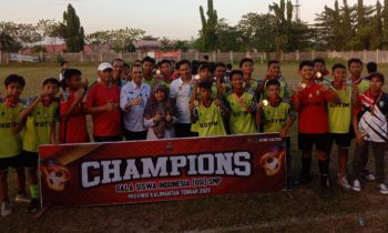 Para pemain tim sepakbola Kotim meraih juara 1 GSI tingkat Provinsi Kalteng, Rabu, 9 Agustus 2023