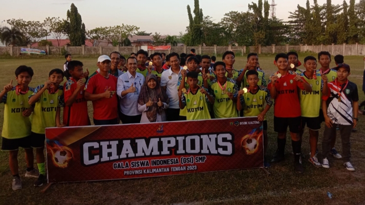 Tim Sepak Bola SMP Kotim Lolos ke GSI Tingkat Nasional untuk Ketiga Kalinya