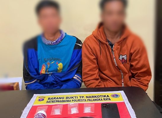 Pelaku beserta barang bukti diamankan di Mapolresta Palangka Raya