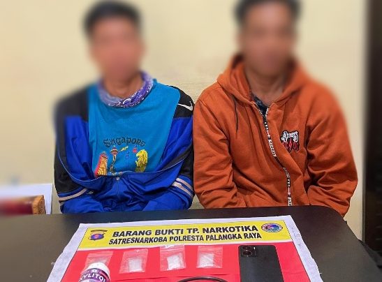 Pelaku beserta barang bukti diamankan di Mapolresta Palangka Raya