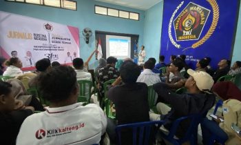 Pelatihan Jurnalistik bagi wartawan di lingkungan Persatuan Wartawan Indonesia Kabupaten Kotawaringin Timur, Senin, 21 Agustus 2023.