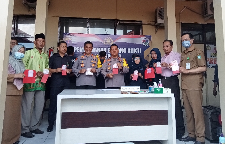 Polres Kotim Musnahkan Sabu Seberat 2 Ons Lebih