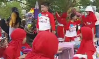 Peringatan Hari Anak Nasional 2023 dengan lomba mewarnai di Taman Kota Sampit, Minggu 6 Agustus 2023.