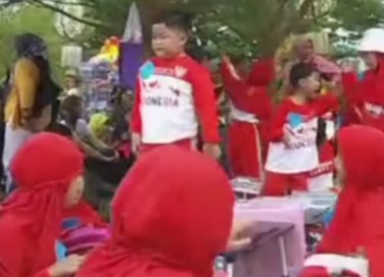 Peringatan Hari Anak Nasional 2023 dengan lomba mewarnai di Taman Kota Sampit, Minggu 6 Agustus 2023.