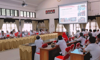 Rapat Pemkab Kotim terkait tata tertib pawai pembangunan di Aula Sei Mentaya Bappelitbangda.