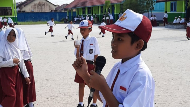 Siswa SDN 4 Sawahan Unjuk Gigi dalam Lomba Menyanyi Lagu Nasional HUT ke-78 RI