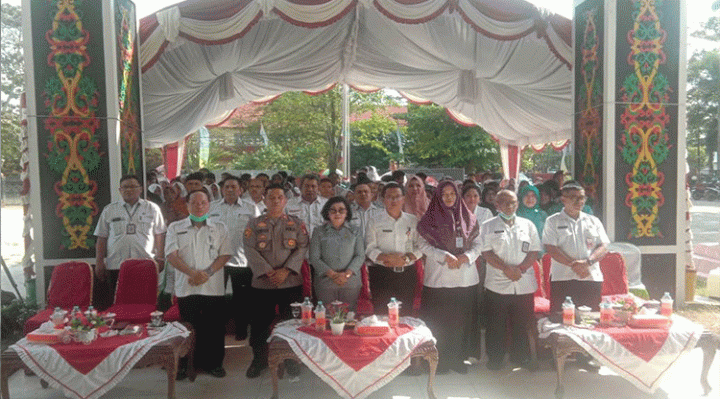 Suasana pembukaan kegiatan Edukasi wisata museum, edukasi culture museum dan senam bersama Kotim 2023, Rabu, 30 Agustus 2023.