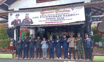 Bupati Kotim Halikinnor bersama unsur Forum Kepemimpinan Daerah (Forkopimda Kotim) dan instansi terkait pada Harhubnas 2023, Senin 18 September 2023.