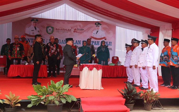 Lantik 4 Pj Kades, Halikinnor: Inspektorat agar Periksa Keuangan Desa