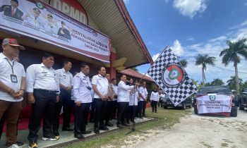 Bupati Kotim Halikinnor melepas penyaluran logistik Pilkades, Rabu, 20 September 2023