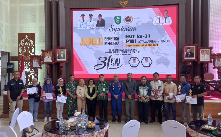 Dua Wartawan Catatan.co.id Masuk Deretan 6 Terbaik Penulisan Berita Feature PWI Kotim 2023