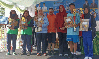 Para peraih juara lomba menulis di telabang kategori SMP dan Sederajat Edukasi Wisata Museum 2023, Minggu, 3 September 2023.