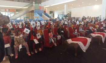 Para peserta mengikuti lomba rangking 1 Gebyar Anak Hebat (AHE) di Citimall, Sampit, Jalan Jenderal Sudirman KM 1,5, Minggu 24 September 2023.