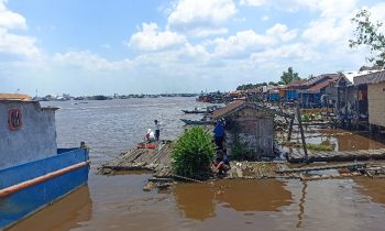 Pemandangan langit di Mentaya Seberang, Seranau bersih tanpa kabut asap akibat kebakaran lahan, 3 September 2023.