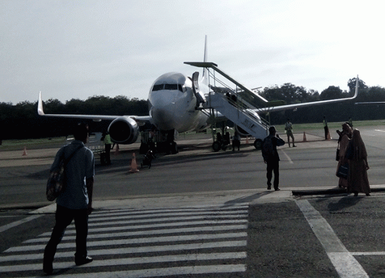 Pesawat di Bandara H Asan Sampit.