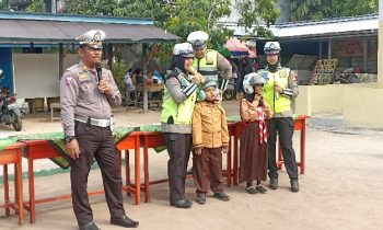 Siswa SDN 1 Baamang Tengah Antusias Ikuti Kegiatan Polsanak Satlantas Polres Kotim,  Sabtu 30 September 2023.