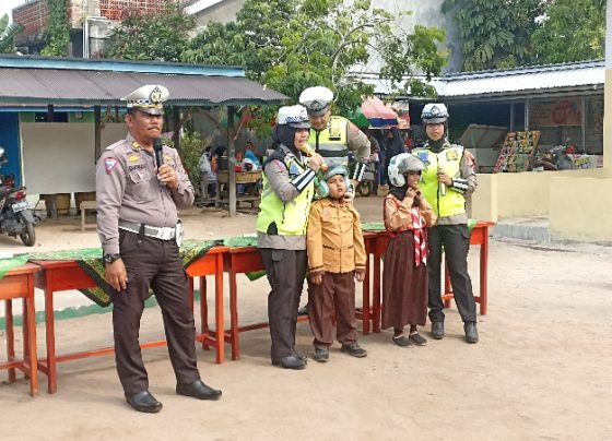 Siswa SDN 1 Baamang Tengah Antusias Ikuti Kegiatan Polsanak Satlantas Polres Kotim,  Sabtu 30 September 2023.