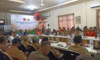 Suasana Rakor Penaikan Status Tanggap Darurat Bencana Pusladops BPBD Kotim, Senin 11 September 2023