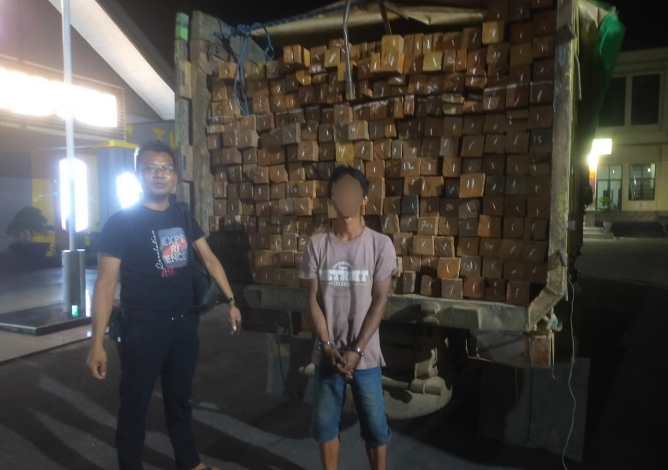 Polres Kotim Tangkap Tiga Sopir Truk Pengangkut Kayu Ulin