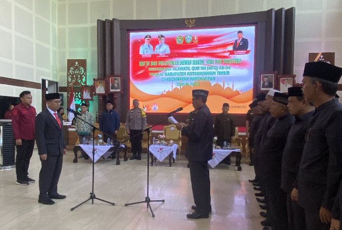Pelantikan Dewan Hakim dan Juri MTQ Ke-54 di Parenggean, Ini Harapan Pemkab Kotim