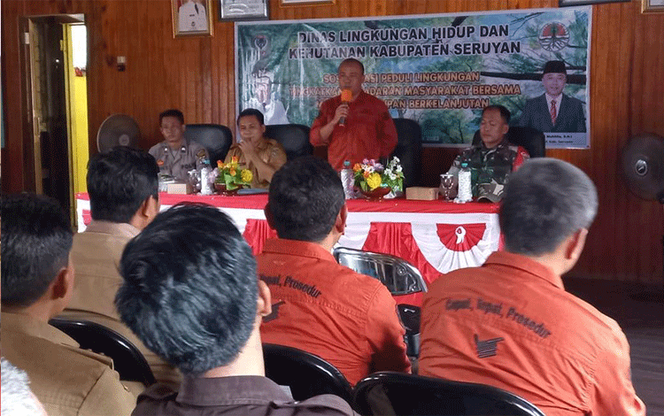 DLHK Seruyan Gelar Sosialisasi Peduli Lingkungan di Kecamatan Seruyan Tengah