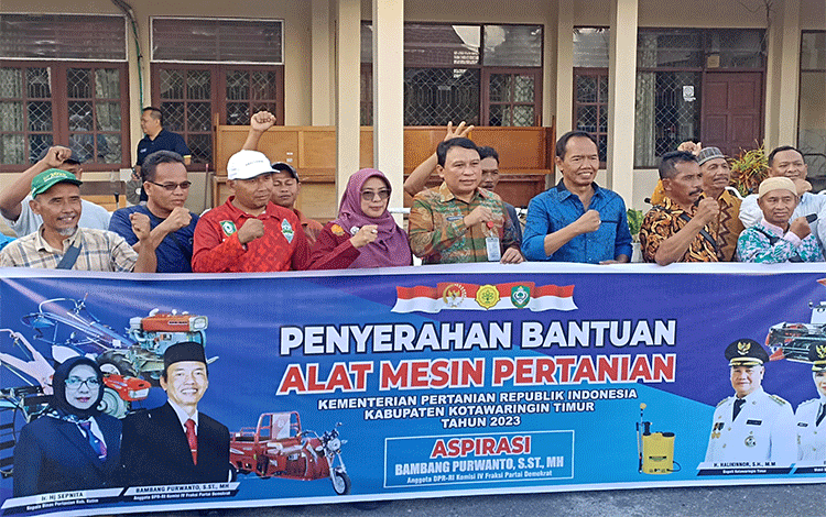 Distan Kotim Fasilitasi Penyaluran Bantuan Alsintan Aspirasi Anggota DPR RI