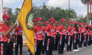 Pelepasan Kontingen Kotim untuk mengikuti Ikrar Anak Bangsa dan Hari Sumpah Pemuda di Kabupaten Kapuas, Kamis 26 Oktober 2023