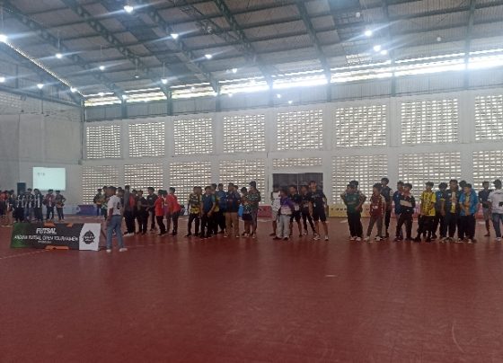 Salah satu event olahraga futsal di Lapangan futsal indoor Stadion 29 Nopember Sampit.