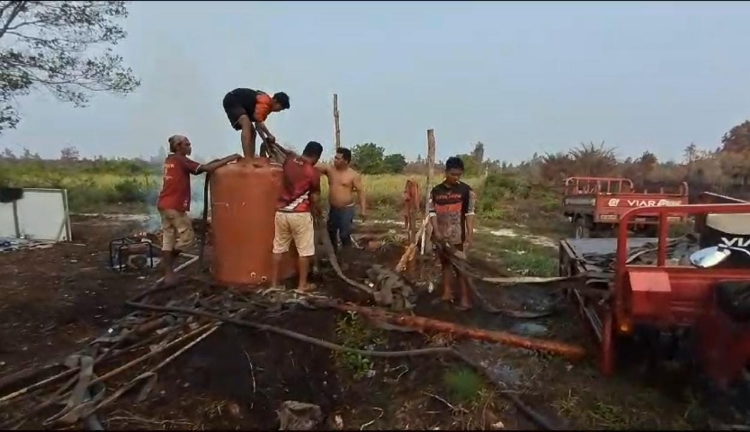 Tangki Penampung Air untuk Padamkan Karhutla Milik MPA Baamang Barat Dicuri Maling