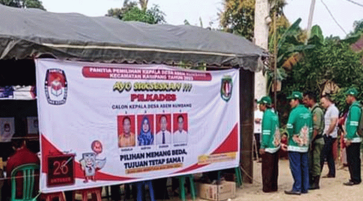 Suasana pemilihan kepala desa serentak di Kabupaten Katingan, Kamis, 26 Oktober 2023.