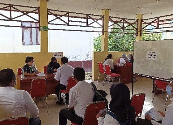 Suasana registrasi ulang pelamar calon PPPK Kotim.