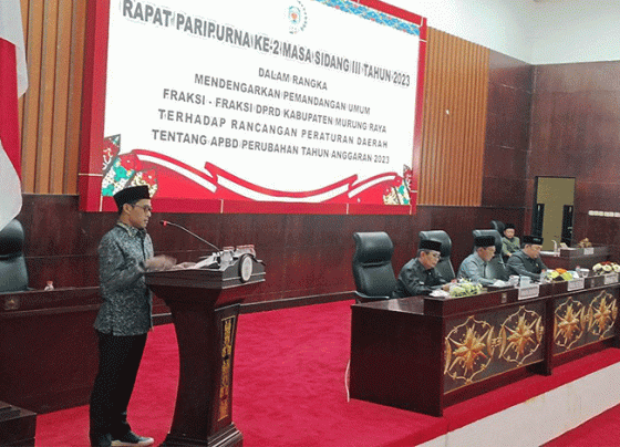 Fraksi DPRD Mura Berikan Pemandangannya terhadap Raperda APBD Perubahan