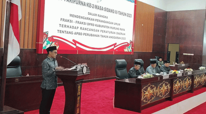 Fraksi DPRD Mura Berikan Pemandangannya terhadap Raperda APBD Perubahan