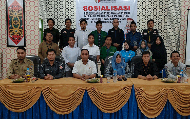 Hadirkan Ormas dan PWI, Bawaslu Murung Raya Sosialisasi Pengawasan Pemilu lewat Media