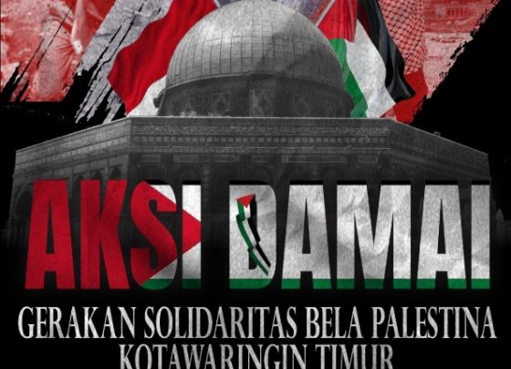 KNPI Kotim akan gelar aksi damai solidaritas Palestina besok (Poster Aksi Damai KNPI Kotim)