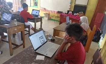 Pelaksanaan ANBK di SDN 2 Ketapang, Sampit di mana pihak sekolah telah berupaya menambah kecepatan koneksi internet, Rabu 1 November 2023