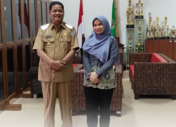 Pj Bupati Seruyan, Djainuddin Noor, menerima kunjungan silaturahmi dari perwakilan BPJS Kesehatan Kabupaten Seruyan.