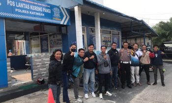 Rombongan Touring PWI Kotim bersama Kasat Lantas Polres Katingan, AKP Hariyanto Kamis, 3 November 2023.