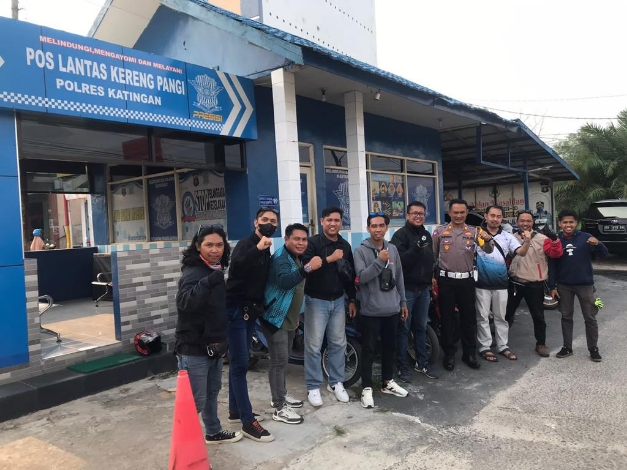 Sambut Hangat Rombongan Touring PWI Kotim, Ini Kata Kasat Lantas Polres Katingan
