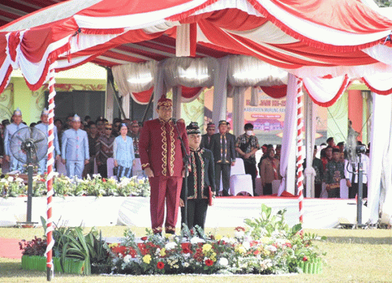 Suasana upacara HUT Murung Raya ke 21