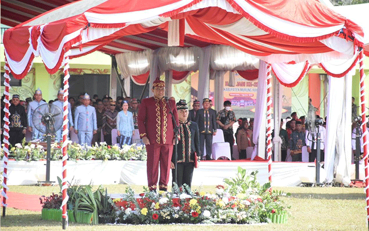 Jajaran DPRD Mura Hadiri Upacara Peringatan Hari Jadi Kabupaten Mura ke 21