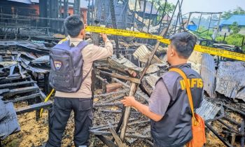 Tim Inafis Satreskrim Polresta Palangka Raya melakukan olah TKP.
