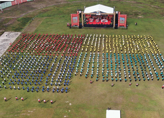 Waket I DPRD Mura Ikuti Senam Berencana Bersama Ribuan Pelajar